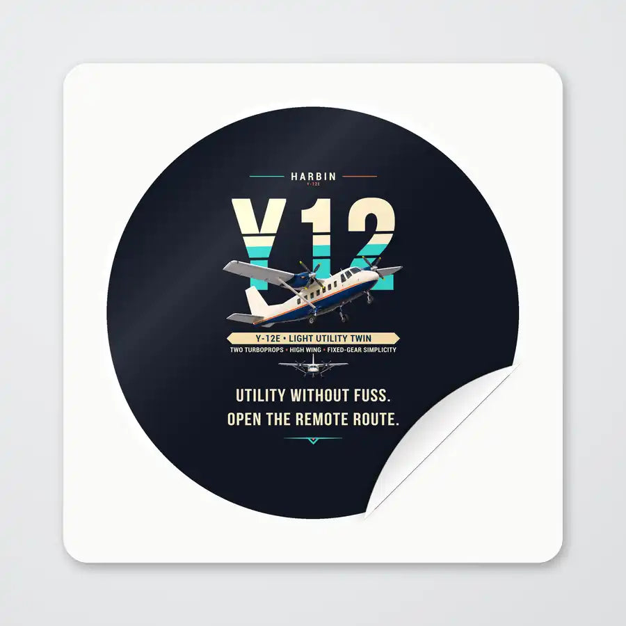 Harbin Y-12E - Original - Circle Sticker - Peel