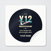 Thumbnail for Harbin Y-12E - Original + Name - Circle Sticker - Peel