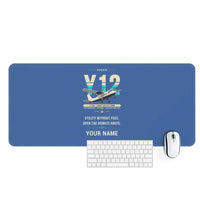 Thumbnail for Harbin Y-12E - Original + Name - Desk Mat - Blue