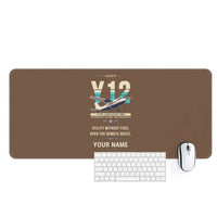 Thumbnail for Harbin Y-12E - Original + Name - Desk Mat - Brown
