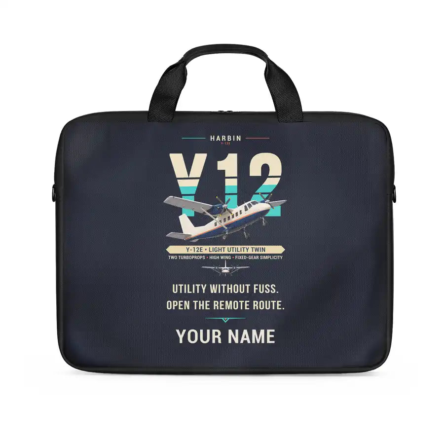 Harbin Y-12E - Original + Name - Laptop Bag