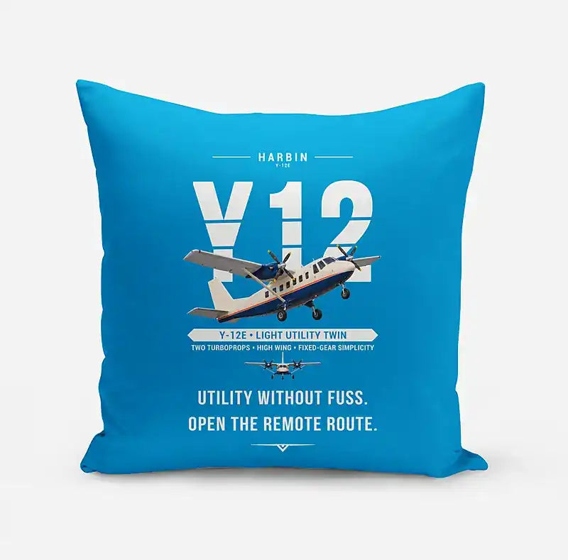 Harbin Y-12E - Original - Pillow - Turquoise