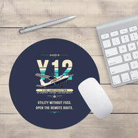 Thumbnail for Harbin Y-12E - Original - Round Mouse Pad - Navy Blue