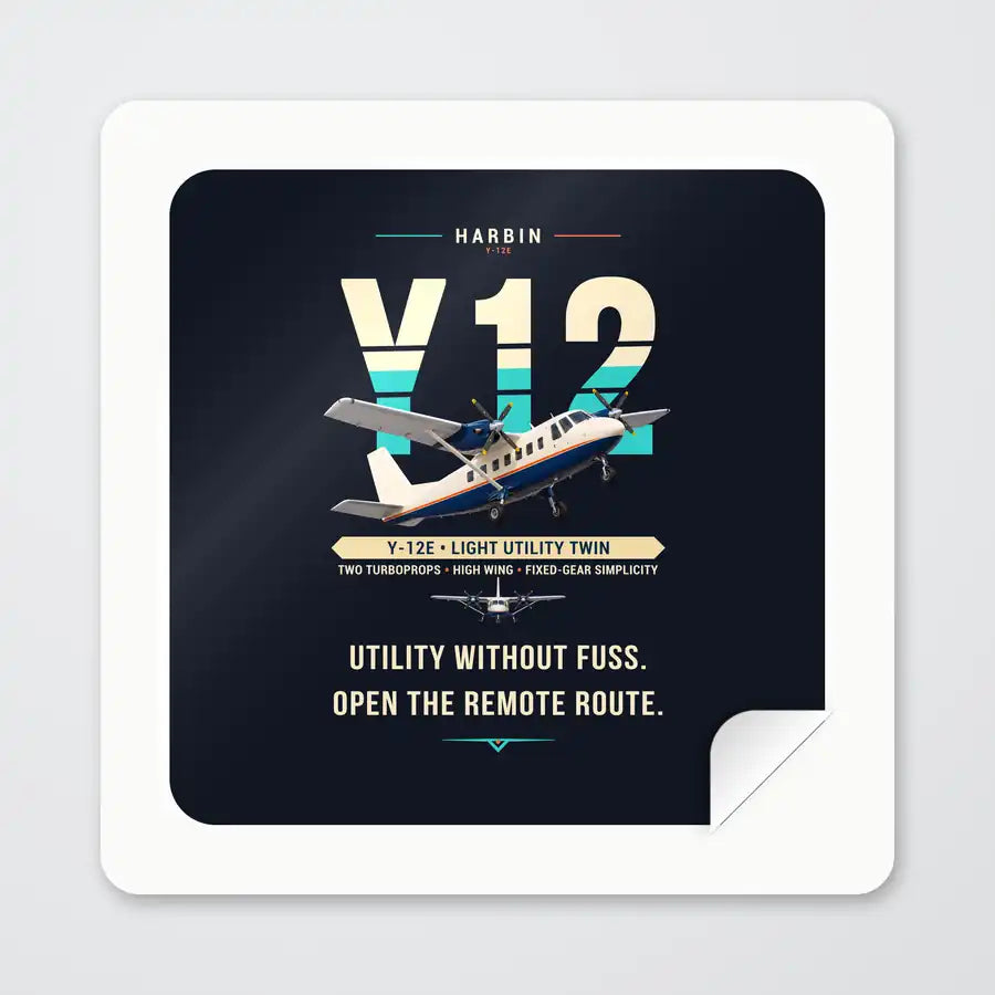 Harbin Y-12E - Original - Square Sticker - Peel