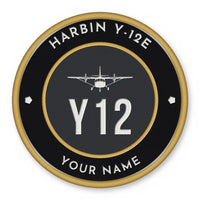 Thumbnail for Harbin Y-12E Patches - Circle + Name - Black Gold