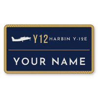 Thumbnail for Harbin Y-12E Patches - Rectangle + Name - Navy Gold