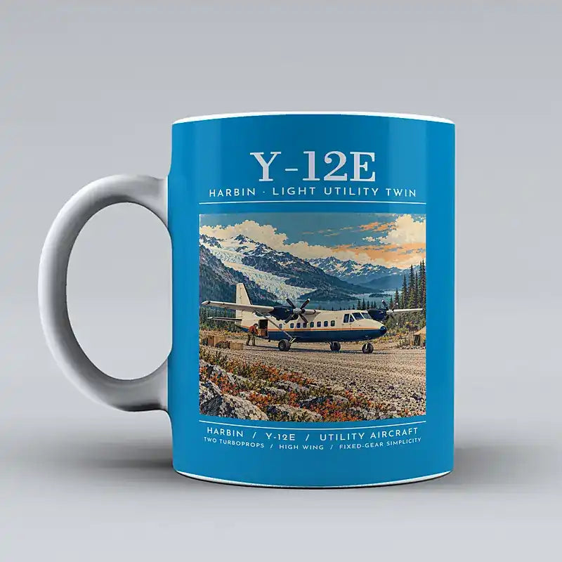 Harbin Y-12E - Poster - Mug - Turquoise