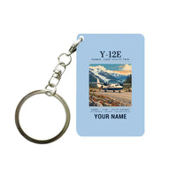 Thumbnail for Harbin Y-12E - Poster + Name - Key Chain - Light Blue