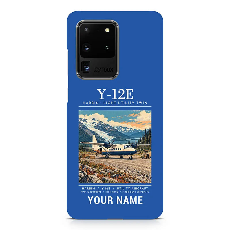 Harbin Y-12E - Poster + Name - Samsung Case - Blue