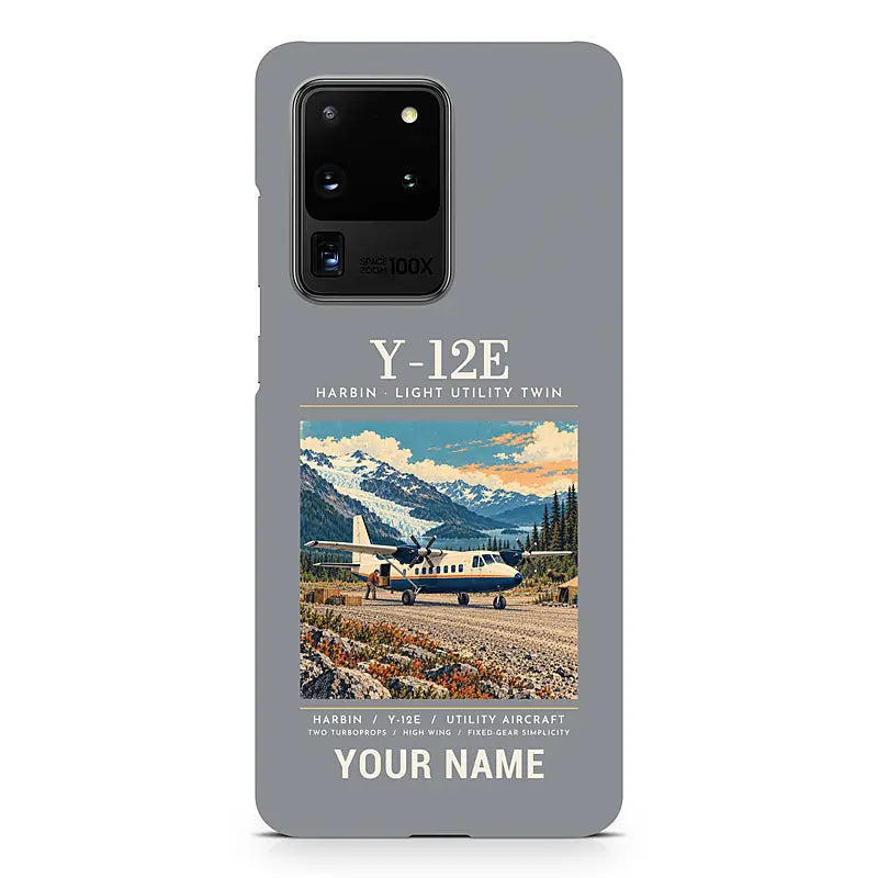 Harbin Y-12E - Poster + Name - Samsung Case - Gray