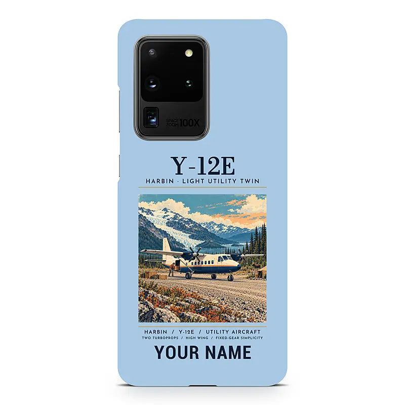 Harbin Y-12E - Poster + Name - Samsung Case - Light Blue