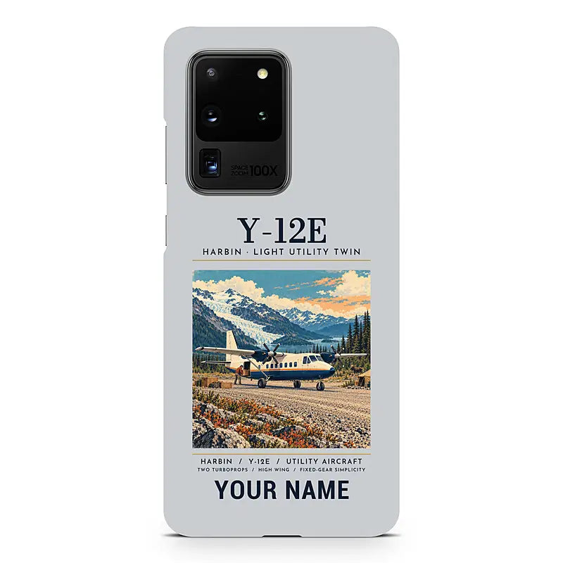 Harbin Y-12E - Poster + Name - Samsung Case - Light Gray