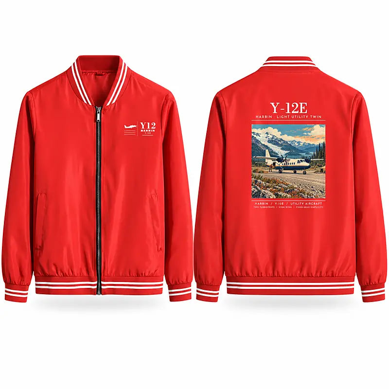Harbin Y-12E Stylish Jackets - Baseball Collar - Poster - Red