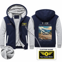 Thumbnail for Harbin Y-12E Zipped Sweatshirts - Poster + Name - Navy & Gray