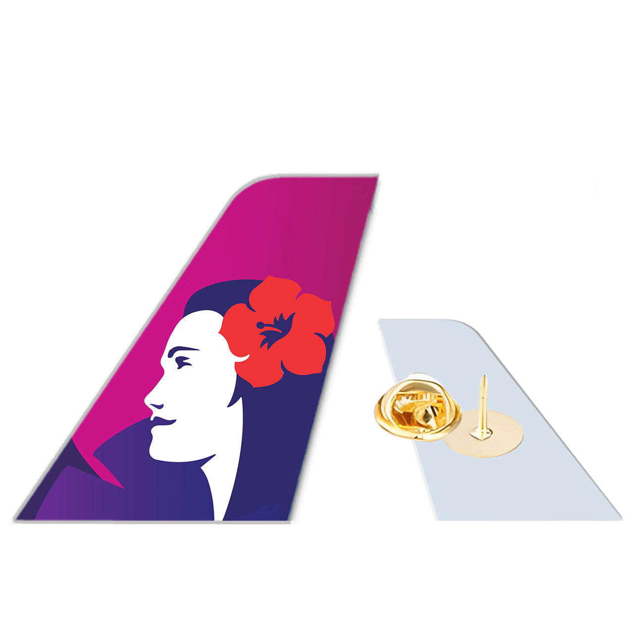 Hawaiian Airlines Designed Tail Shape Badges & Pins