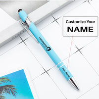 Thumbnail for Hawaiian Airlines touch pen - light blue with name