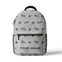 Thumbnail for Hawker Siddeley HS 121 Trident 2E - 3D Backpack - 3D Pattern + Name - White