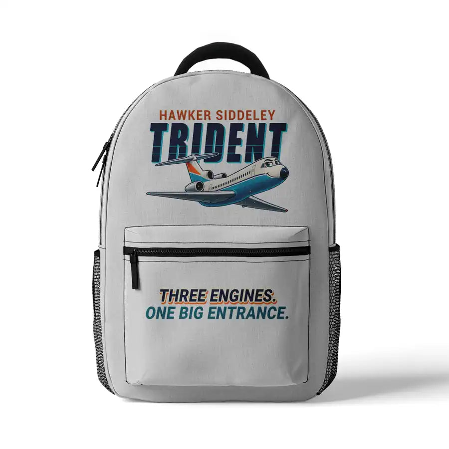 Hawker Siddeley HS 121 Trident 2E - 3D Backpack - Cartoon - White