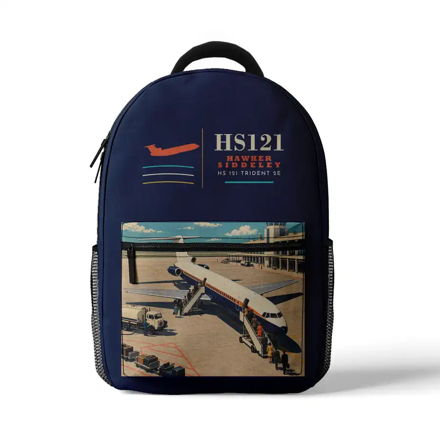 Hawker Siddeley HS 121 Trident 2E - 3D Backpack - Dark Blue