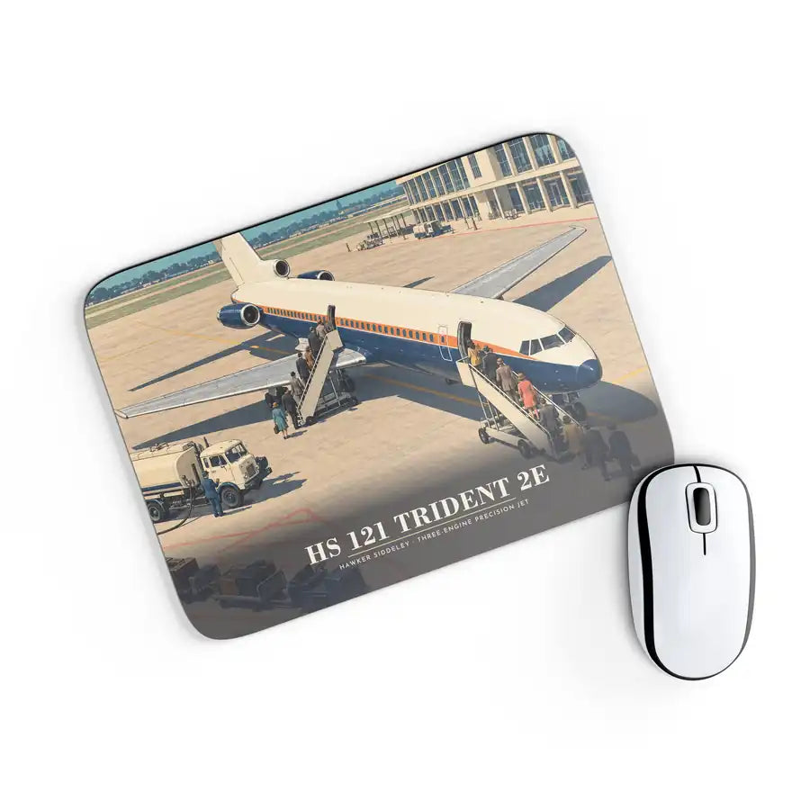 Hawker Siddeley HS 121 Trident 2E - 3D - Mouse Pad - Full Print