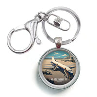 Thumbnail for Hawker Siddeley HS 121 Trident 2E - 3D + Name - Circle Key Chain - Full Print