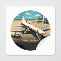 Thumbnail for Hawker Siddeley HS 121 Trident 2E - 3D + Name - Circle Sticker - Peel