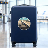 Thumbnail for Hawker Siddeley HS 121 Trident 2E - 3D + Name - Circle Sticker - Suitcase