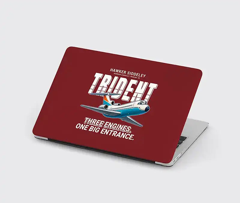 Hawker Siddeley HS 121 Trident 2E - Cartoon - MacBook Case - Dark Red