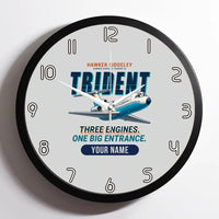 Thumbnail for Hawker Siddeley HS 121 Trident 2E - Cartoon + Name - Framed - Light Gray