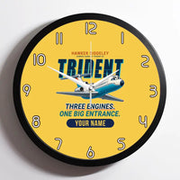 Thumbnail for Hawker Siddeley HS 121 Trident 2E - Cartoon + Name - Framed - Yellow