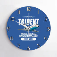 Thumbnail for Hawker Siddeley HS 121 Trident 2E - Cartoon + Name - No Frame - Blue