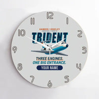 Thumbnail for Hawker Siddeley HS 121 Trident 2E - Cartoon + Name - No Frame - Light Gray