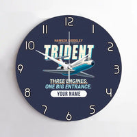 Thumbnail for Hawker Siddeley HS 121 Trident 2E - Cartoon + Name - No Frame - Navy Blue