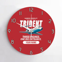 Thumbnail for Hawker Siddeley HS 121 Trident 2E - Cartoon + Name - No Frame - Red