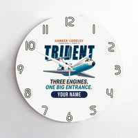 Thumbnail for Hawker Siddeley HS 121 Trident 2E - Cartoon + Name - No Frame - White