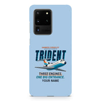 Thumbnail for Hawker Siddeley HS 121 Trident 2E - Cartoon + Name - Samsung Case - Light Blue