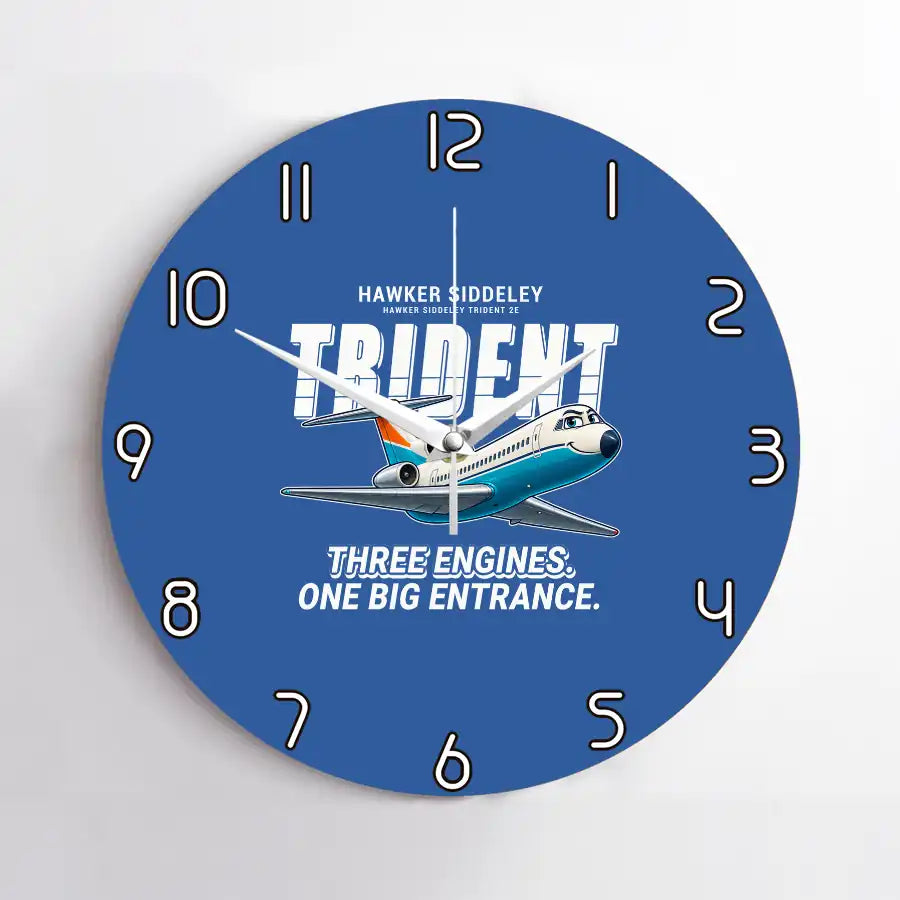 Hawker Siddeley HS 121 Trident 2E - Cartoon - No Frame - Blue