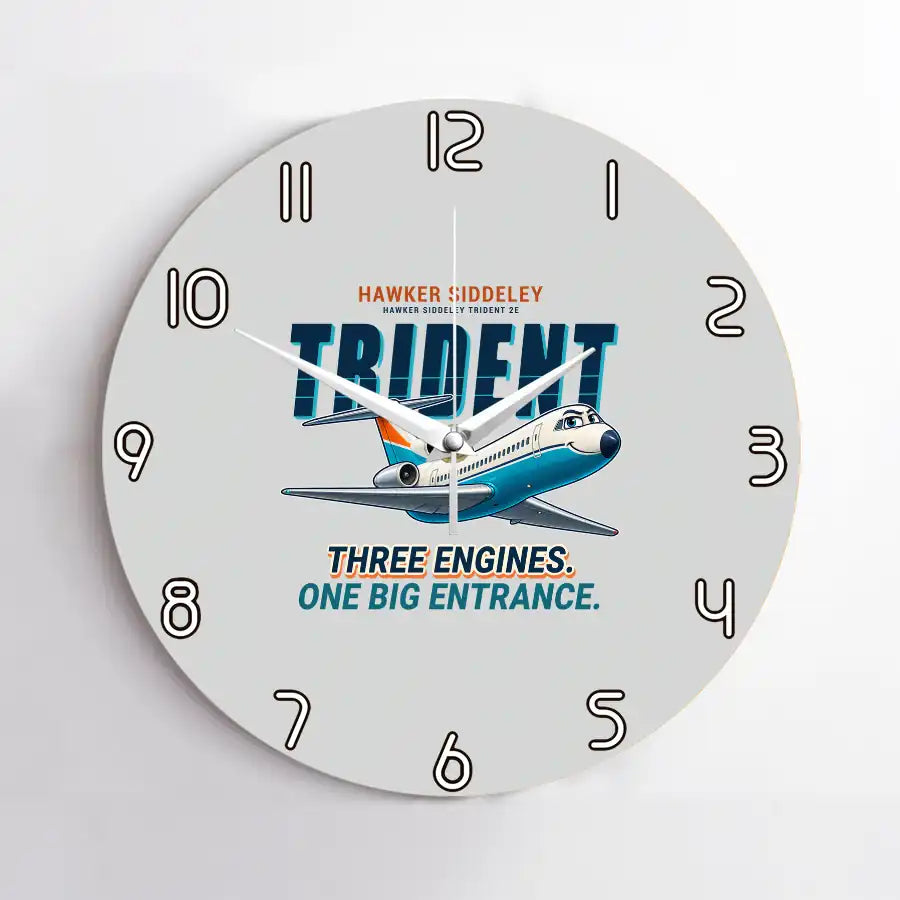 Hawker Siddeley HS 121 Trident 2E - Cartoon - No Frame - Light Gray