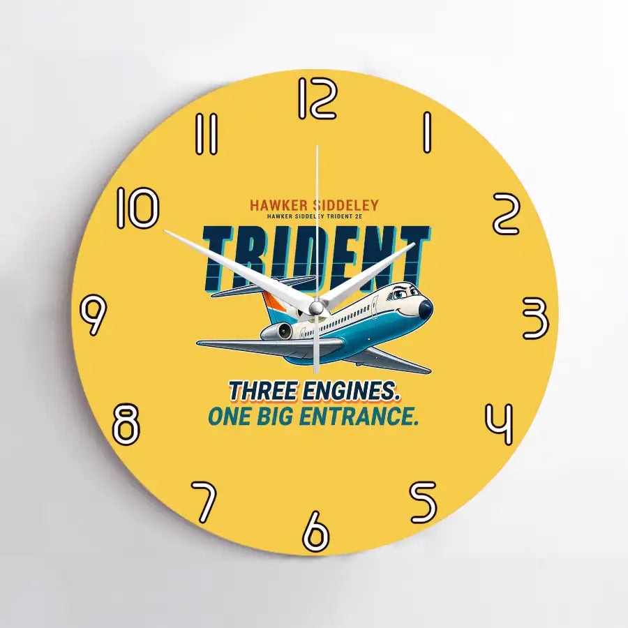Hawker Siddeley HS 121 Trident 2E - Cartoon - No Frame - Yellow