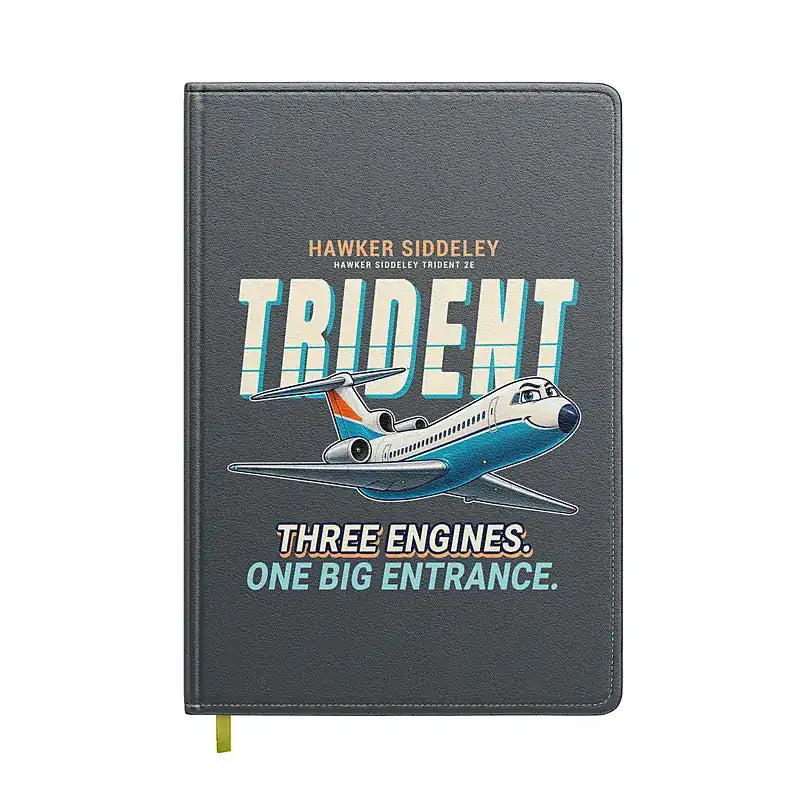 Hawker Siddeley HS 121 Trident 2E - Cartoon - Notebook - Gray