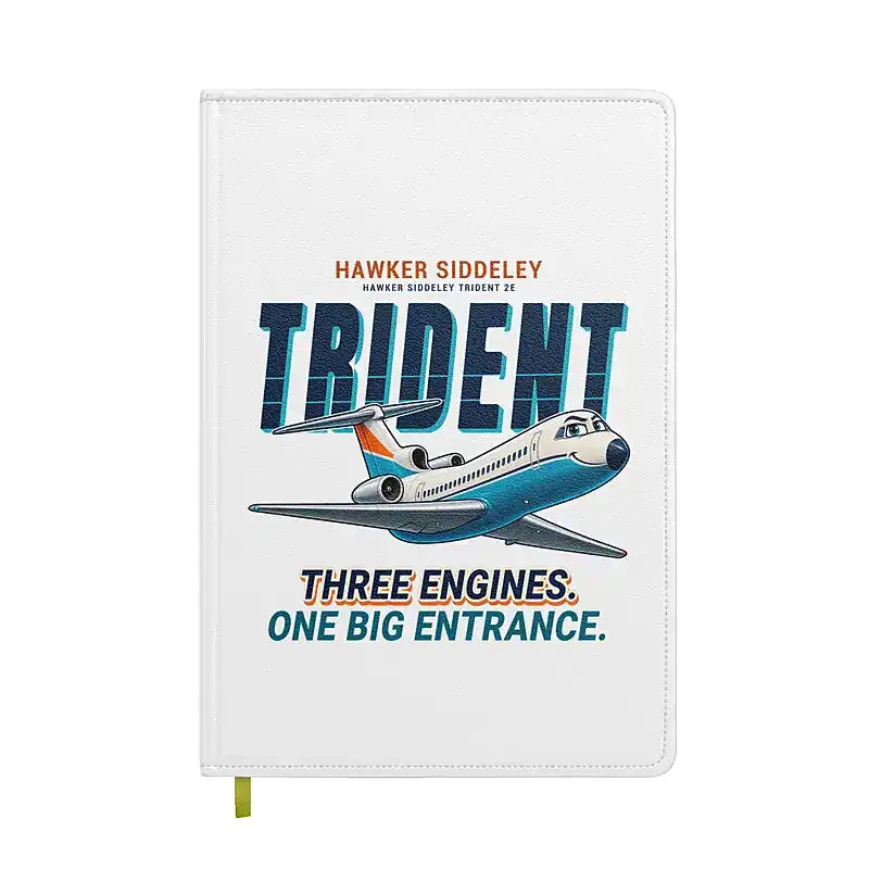Hawker Siddeley HS 121 Trident 2E - Cartoon - Notebook - White
