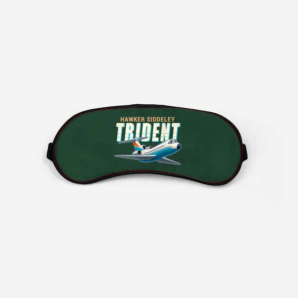 Hawker Siddeley HS 121 Trident 2E - Cartoon - Sleep Mask - Dark Green