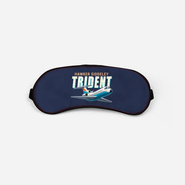 Hawker Siddeley HS 121 Trident 2E - Cartoon - Sleep Mask - Navy Blue
