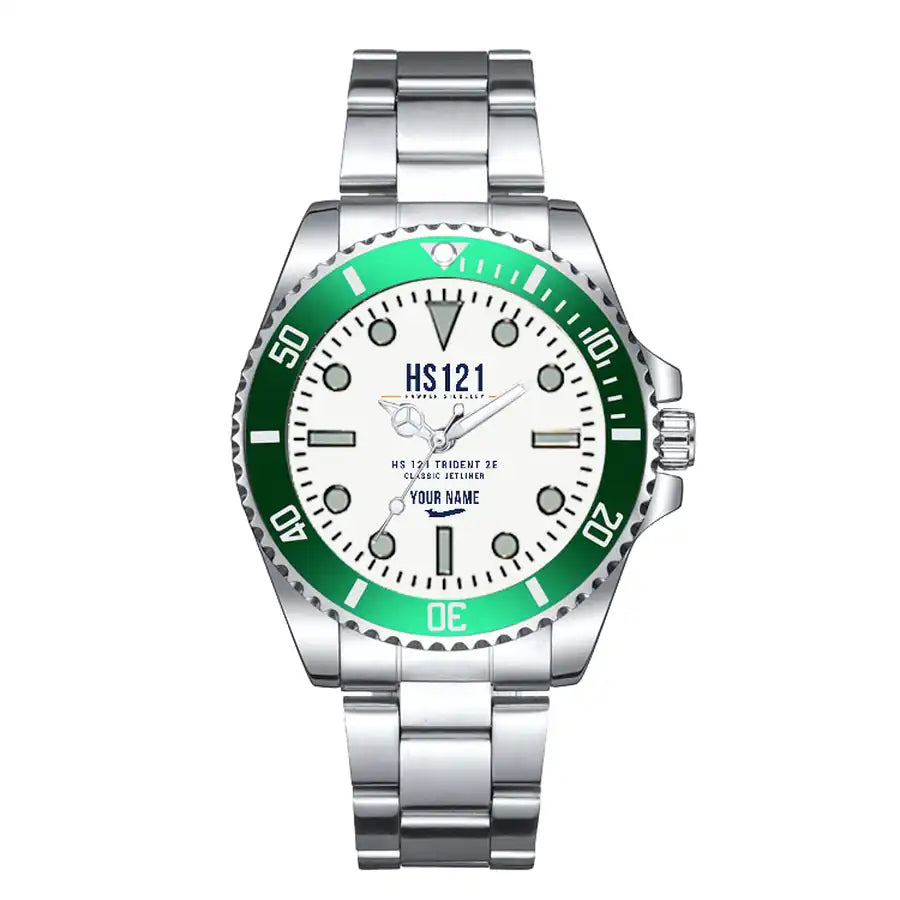 Hawker Siddeley HS 121 Trident 2E - Classic - White + Name - Premium Diver - Green