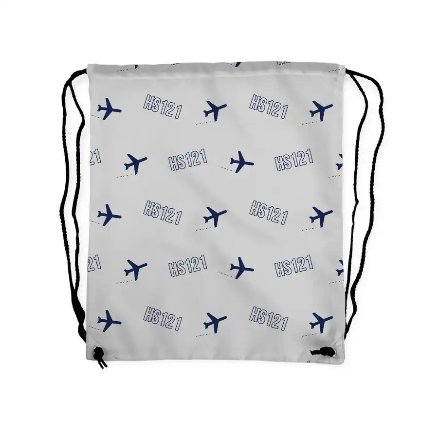 Hawker Siddeley HS 121 Trident 2E - Drawstring Bag - 3D Pattern - Light Gray