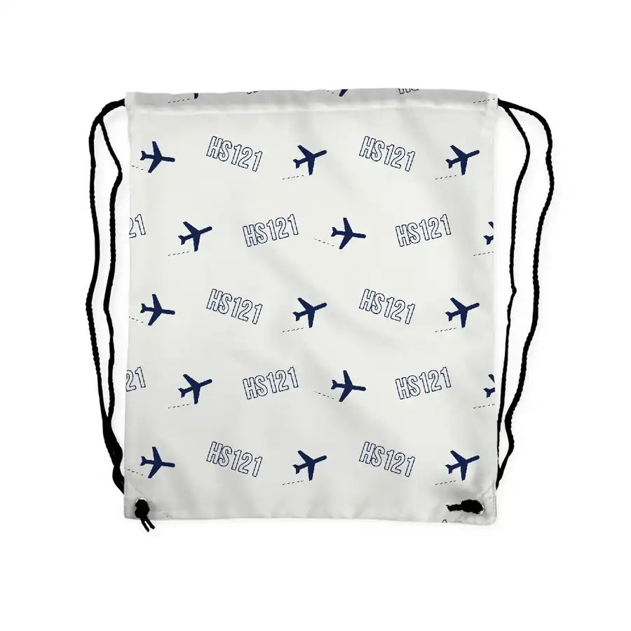 Hawker Siddeley HS 121 Trident 2E - Drawstring Bag - 3D Pattern - White