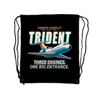 Thumbnail for Hawker Siddeley HS 121 Trident 2E - Drawstring Bag - Cartoon - Black