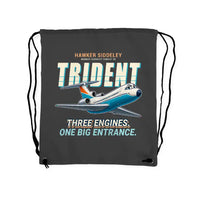 Thumbnail for Hawker Siddeley HS 121 Trident 2E - Drawstring Bag - Cartoon - Gray