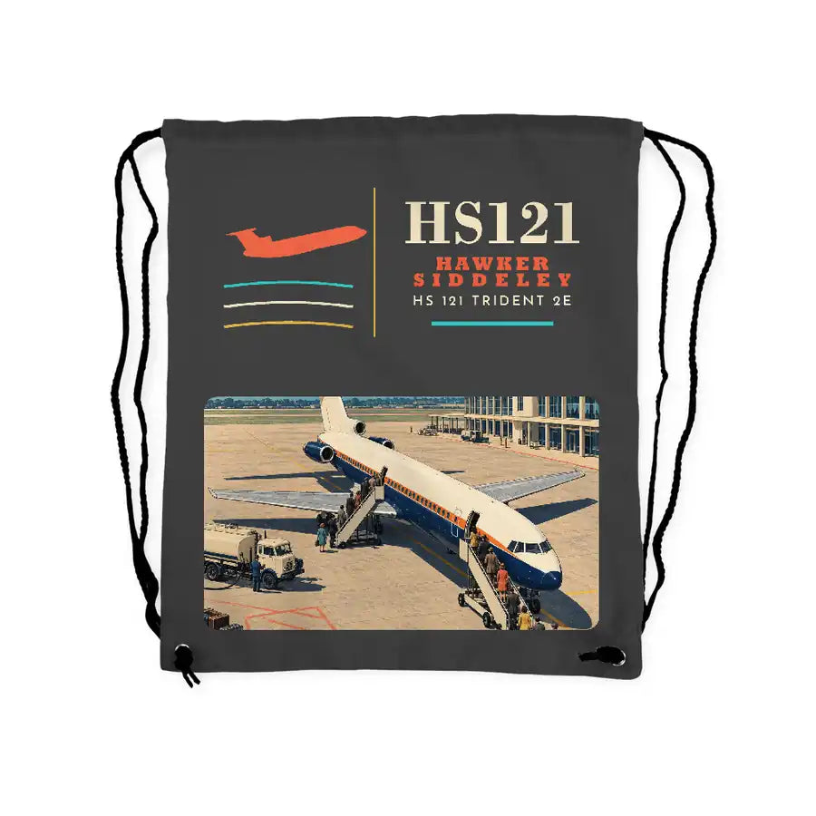 Hawker Siddeley HS 121 Trident 2E - Drawstring Bag - Classic - Gray