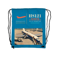 Thumbnail for Hawker Siddeley HS 121 Trident 2E - Drawstring Bag - Classic - Light Blue